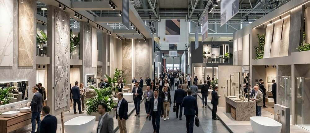 Ceramics trade fair exhibition hall