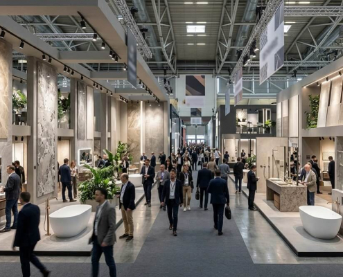 Ceramics trade fair exhibition hall