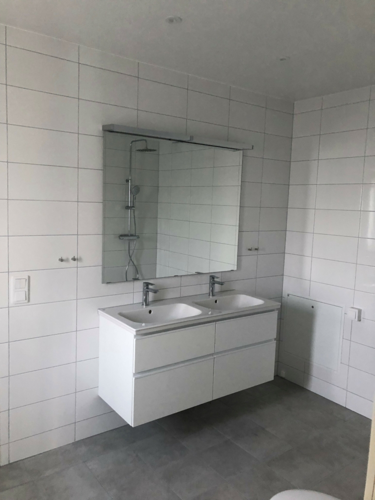 Badrumsrenovering utförd av Finisa AB